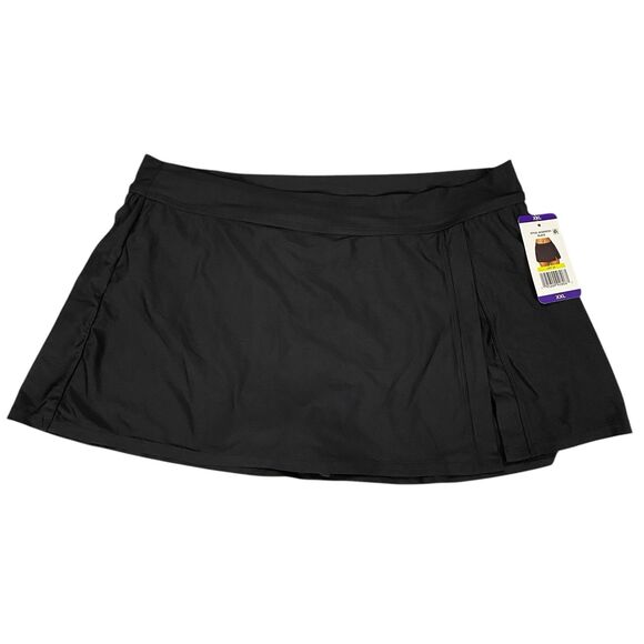 Anne Cole Womens Banded Side Slit Skirted Stretch Swim Bottom Size XXL - Picture 16 of 16